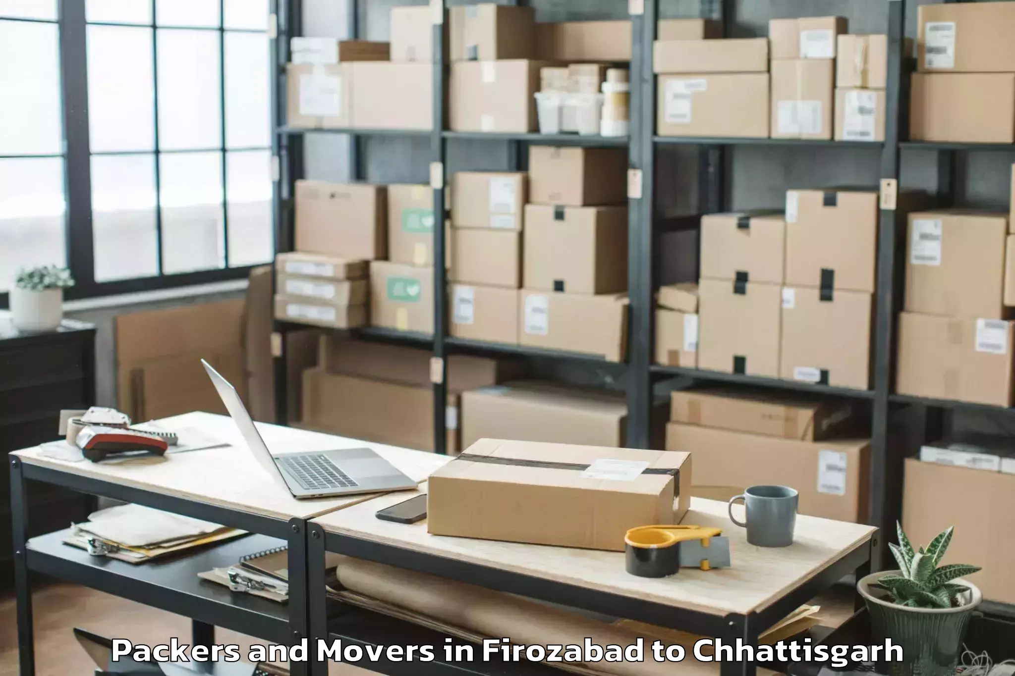 Trusted Firozabad to Mungeli Packers And Movers